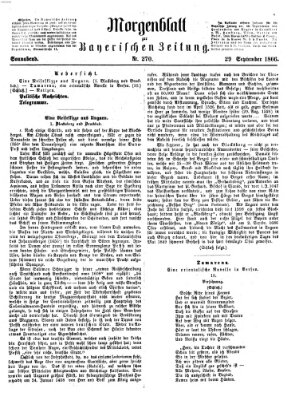 Bayerische Zeitung. Mittag-Ausgabe (Süddeutsche Presse) Samstag 29. September 1866