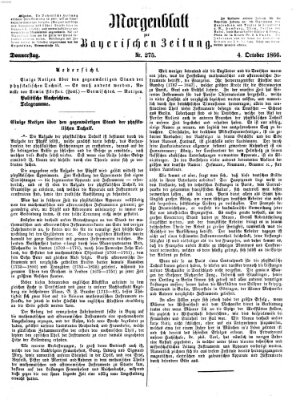 Bayerische Zeitung. Mittag-Ausgabe (Süddeutsche Presse) Donnerstag 4. Oktober 1866