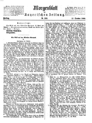 Bayerische Zeitung. Mittag-Ausgabe (Süddeutsche Presse) Freitag 12. Oktober 1866