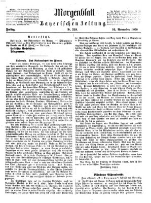 Bayerische Zeitung. Mittag-Ausgabe (Süddeutsche Presse) Freitag 16. November 1866