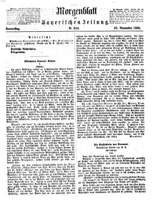 Bayerische Zeitung. Mittag-Ausgabe (Süddeutsche Presse) Donnerstag 22. November 1866