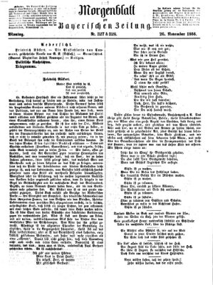 Bayerische Zeitung. Mittag-Ausgabe (Süddeutsche Presse) Montag 26. November 1866