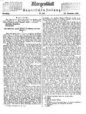 Bayerische Zeitung. Mittag-Ausgabe (Süddeutsche Presse) Dienstag 27. November 1866