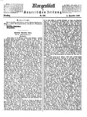 Bayerische Zeitung. Mittag-Ausgabe (Süddeutsche Presse) Dienstag 4. Dezember 1866