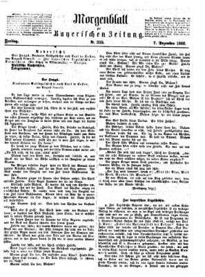 Bayerische Zeitung. Mittag-Ausgabe (Süddeutsche Presse) Freitag 7. Dezember 1866