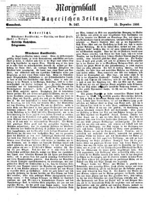 Bayerische Zeitung. Mittag-Ausgabe (Süddeutsche Presse) Samstag 15. Dezember 1866