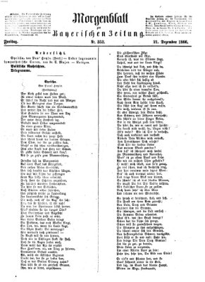 Bayerische Zeitung. Mittag-Ausgabe (Süddeutsche Presse) Freitag 21. Dezember 1866