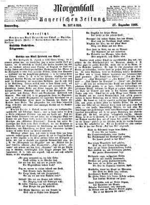 Bayerische Zeitung. Mittag-Ausgabe (Süddeutsche Presse) Donnerstag 27. Dezember 1866