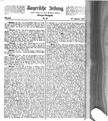 Bayerische Zeitung. Mittag-Ausgabe (Süddeutsche Presse) Montag 28. Januar 1867