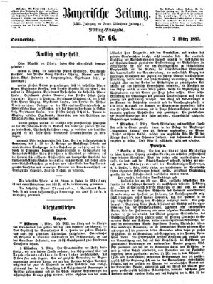 Bayerische Zeitung. Mittag-Ausgabe (Süddeutsche Presse) Donnerstag 7. März 1867