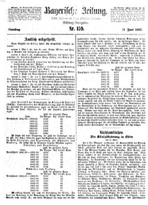 Bayerische Zeitung. Mittag-Ausgabe (Süddeutsche Presse) Dienstag 11. Juni 1867