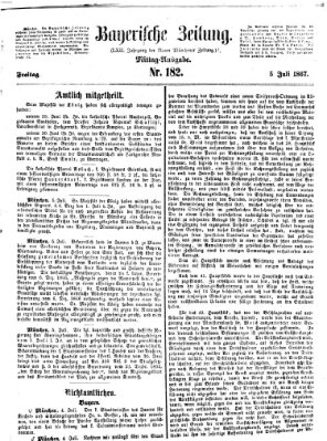 Bayerische Zeitung. Mittag-Ausgabe (Süddeutsche Presse) Freitag 5. Juli 1867