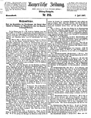 Bayerische Zeitung. Mittag-Ausgabe (Süddeutsche Presse) Samstag 6. Juli 1867