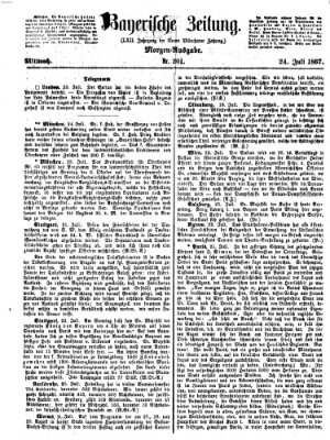 Bayerische Zeitung. Mittag-Ausgabe (Süddeutsche Presse) Mittwoch 24. Juli 1867