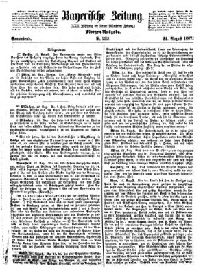 Bayerische Zeitung. Mittag-Ausgabe (Süddeutsche Presse) Samstag 24. August 1867