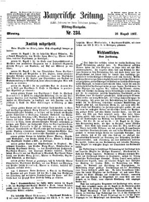 Bayerische Zeitung. Mittag-Ausgabe (Süddeutsche Presse) Montag 26. August 1867