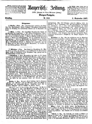 Bayerische Zeitung. Mittag-Ausgabe (Süddeutsche Presse) Dienstag 3. September 1867