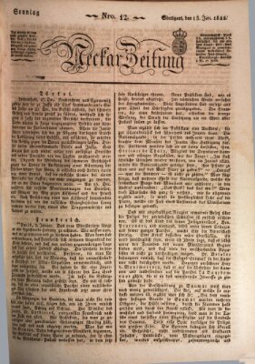 Neckar-Zeitung Sonntag 13. Januar 1822