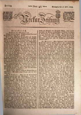 Neckar-Zeitung Freitag 15. Februar 1822