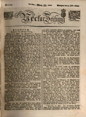 Neckar-Zeitung Freitag 22. Februar 1822