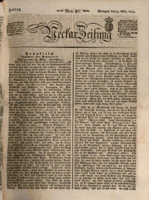 Neckar-Zeitung Freitag 29. März 1822