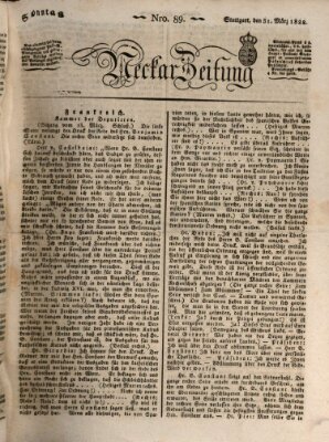 Neckar-Zeitung Sonntag 31. März 1822