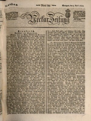 Neckar-Zeitung Dienstag 2. April 1822