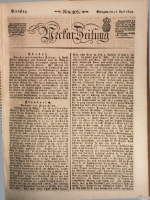 Neckar-Zeitung Dienstag 16. April 1822