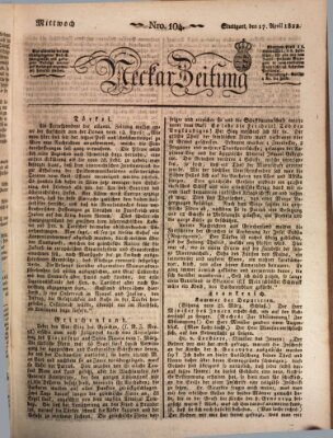 Neckar-Zeitung Mittwoch 17. April 1822