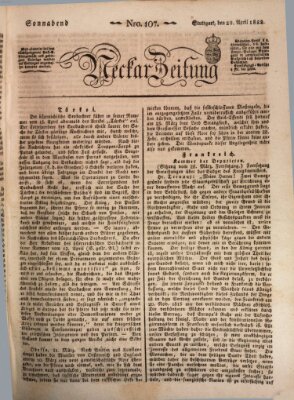 Neckar-Zeitung Samstag 20. April 1822