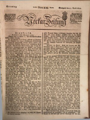 Neckar-Zeitung Sonntag 21. April 1822