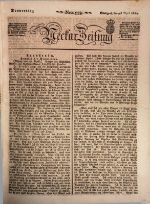 Neckar-Zeitung Donnerstag 25. April 1822