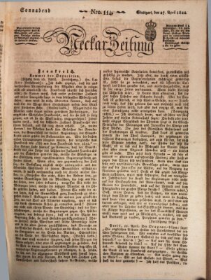 Neckar-Zeitung Samstag 27. April 1822