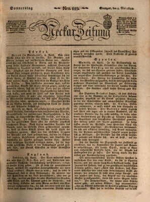 Neckar-Zeitung Donnerstag 2. Mai 1822