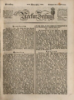 Neckar-Zeitung Dienstag 16. Juli 1822