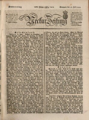 Neckar-Zeitung Donnerstag 18. Juli 1822