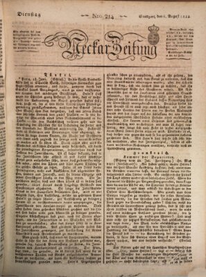 Neckar-Zeitung Dienstag 6. August 1822