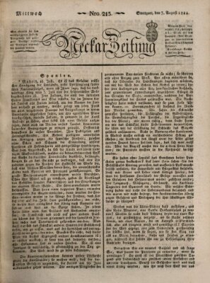 Neckar-Zeitung Mittwoch 7. August 1822