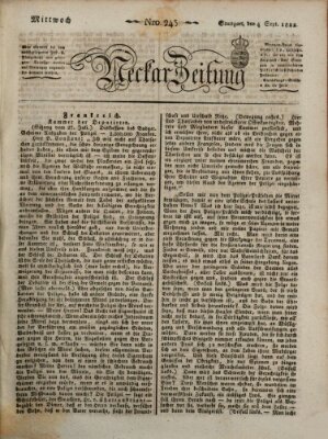 Neckar-Zeitung Mittwoch 4. September 1822