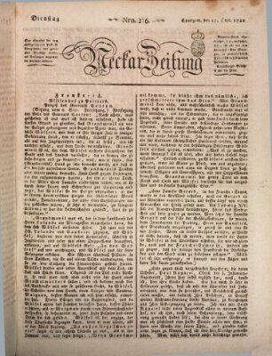 Neckar-Zeitung Dienstag 17. September 1822