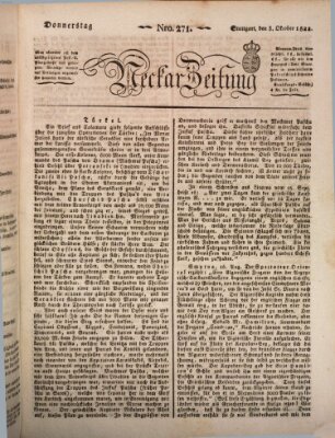 Neckar-Zeitung Donnerstag 3. Oktober 1822