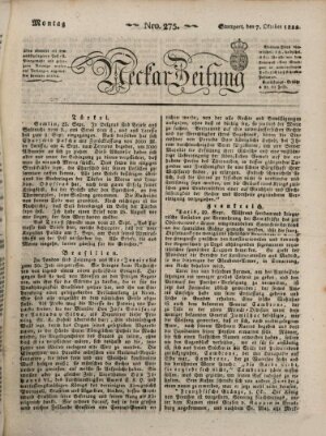 Neckar-Zeitung Montag 7. Oktober 1822