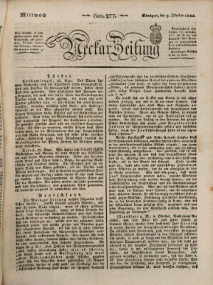 Neckar-Zeitung Mittwoch 9. Oktober 1822