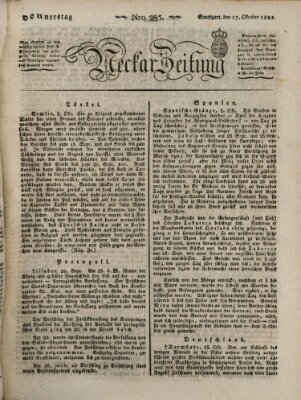 Neckar-Zeitung Donnerstag 17. Oktober 1822