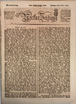 Neckar-Zeitung Donnerstag 7. November 1822