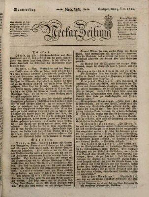 Neckar-Zeitung Donnerstag 14. November 1822