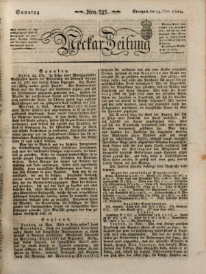 Neckar-Zeitung Sonntag 24. November 1822