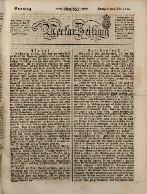 Neckar-Zeitung Sonntag 1. Dezember 1822