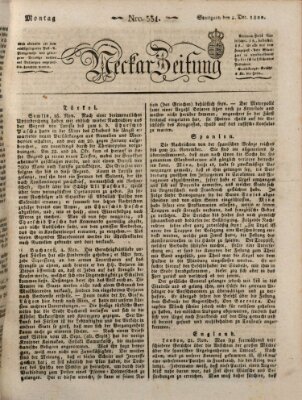 Neckar-Zeitung Montag 2. Dezember 1822