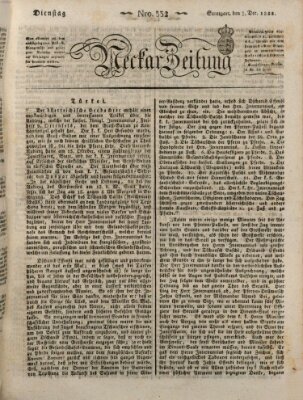 Neckar-Zeitung Dienstag 3. Dezember 1822